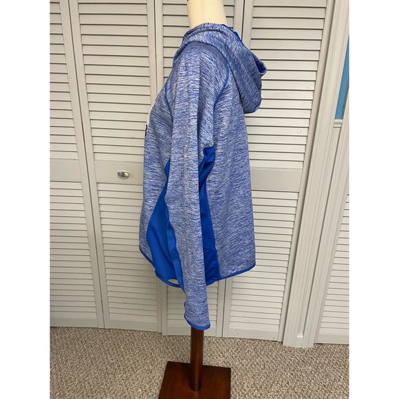 Under Armour Coldgear loose blue heathered pull over hoodie sweatshirt XL - Picture 2 of 9